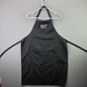 Chef Works Apron Unisex OS Black Good Draegers Market Embroidered Bib Pocket